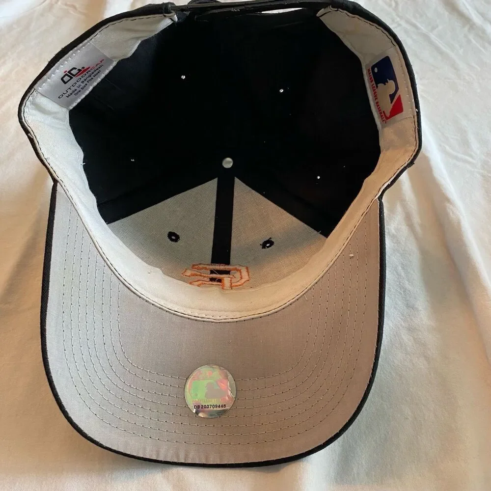 Outdoor Cap Hat Unisex Snapback Color Black San Francisco Giants Embroidered MLB - Picture 8 of 9